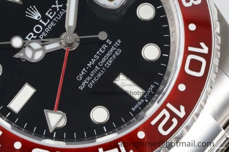 Blue Black CHS Best 1:1 Dial Ceramic Steel BLRO GMT-Master Red II Edition 904L APSF VR3186 116719 0810